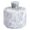 White Marble Salt Cellar with Lid for Seasonings, Spices, Kitchen Counter and Tabletop (3 x 3.3 In)